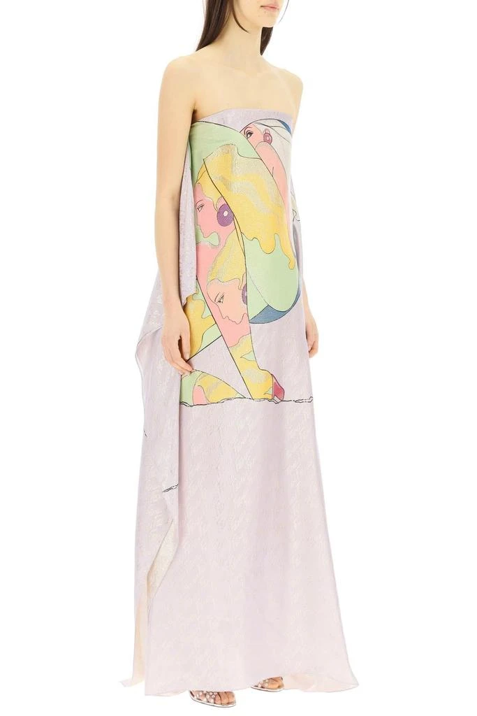 商品Fendi|FENDI BRUSH LUREX SILK DRESS,价格¥26618,第3张图片详细描述