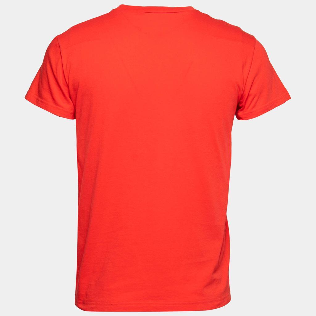 商品[二手商品] Dior|Dior Homme Red Cotton Logo Appliqued Short Sleeve T-Shirt S,价格¥839,第4张图片详细描述