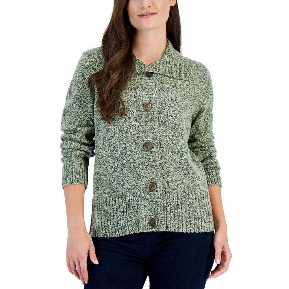 商品Karen Scott|Petite Button Front Cardigan, Created for Macy's,价格¥147,第1张图片