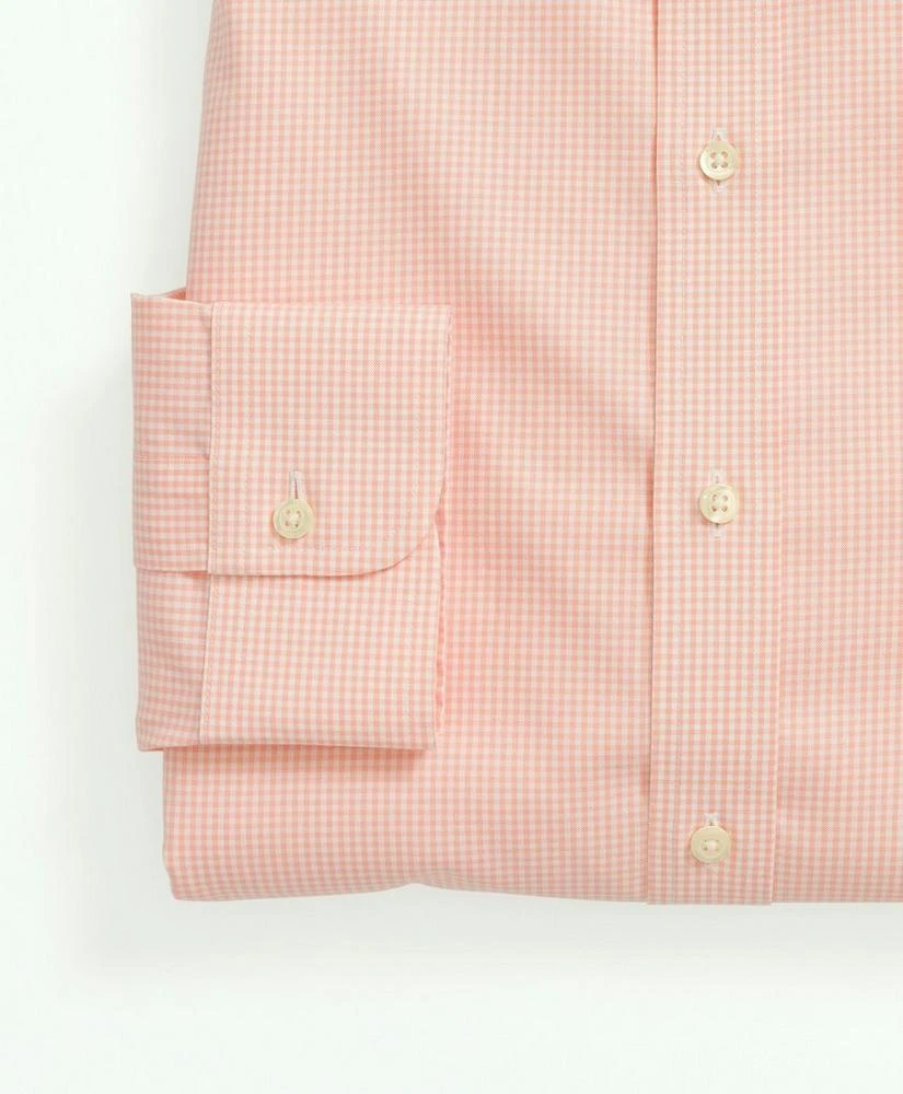 商品Brooks Brothers|Big & Tall Stretch Supima® Cotton Non-Iron Pinpoint Oxford Ainsley Collar, Gingham Dress Shirt,价格¥540,第4张图片详细描述