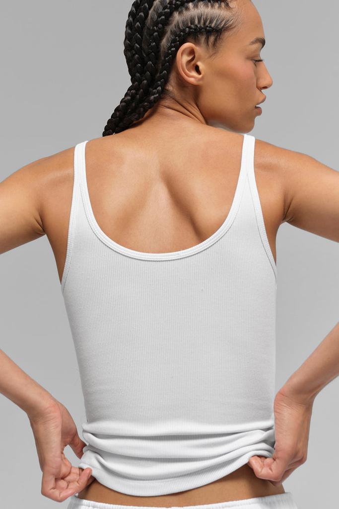 Alo Ribbed Prosper Tank - Black - Outdoor Clothing - Free Shipping