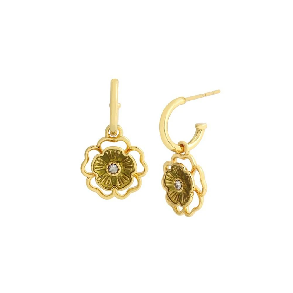 商品Coach|Organic Tea Rose Huggie Earrings,价格¥342,第1张图片