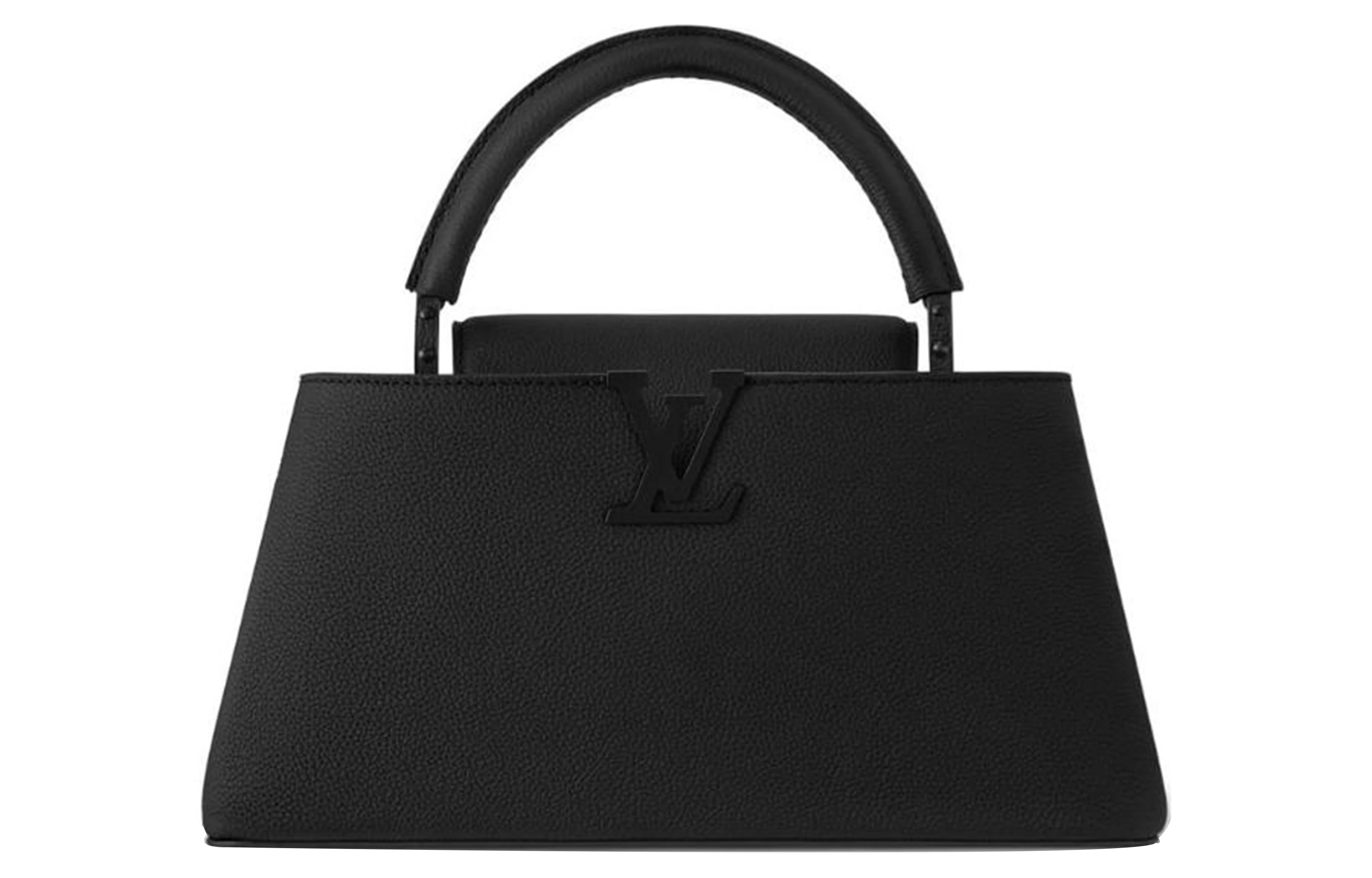 商品[国内直发] Louis Vuitton|Capucines EAST WEST 可拆卸可调节肩带 哑光牛皮革 单肩斜挎手提包 常规 女款 黑色,价格¥52459,第1张图片