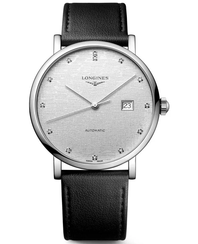 商品Longines|Longines Elegant Collection Silver Dial Leather Strap Women's Watch L4.911.4.77.2,价格¥13555,第1张图片