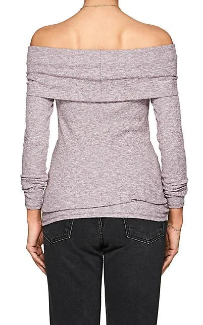 商品Lilla P|Mélange Cotton-Blend Off-The-Shoulder Top,价格¥309,第2张图片详细描述