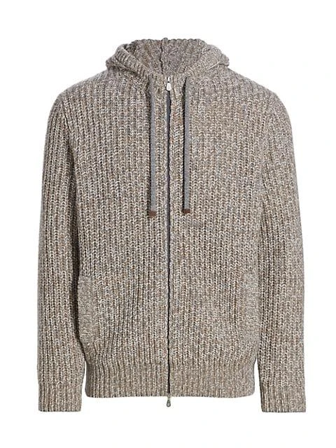 商品Brunello Cucinelli|Melange Chunky Hooded Cardigan,价格¥16876,第1张图片