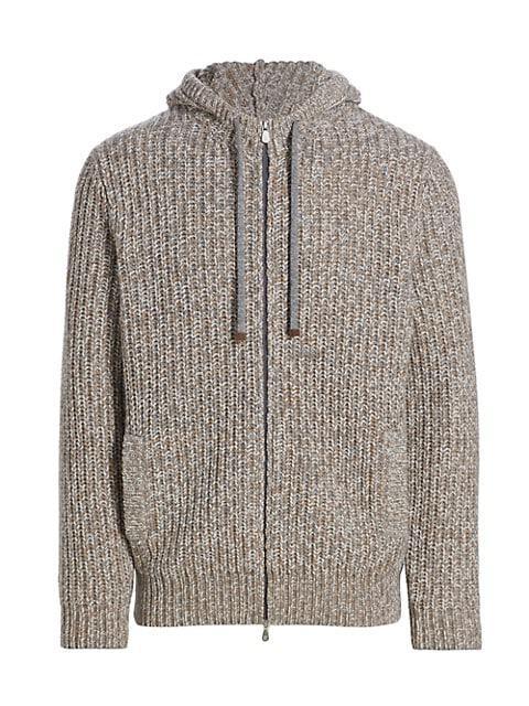 商品Brunello Cucinelli|Melange Chunky Hooded Cardigan,价格¥15730,第1张图片