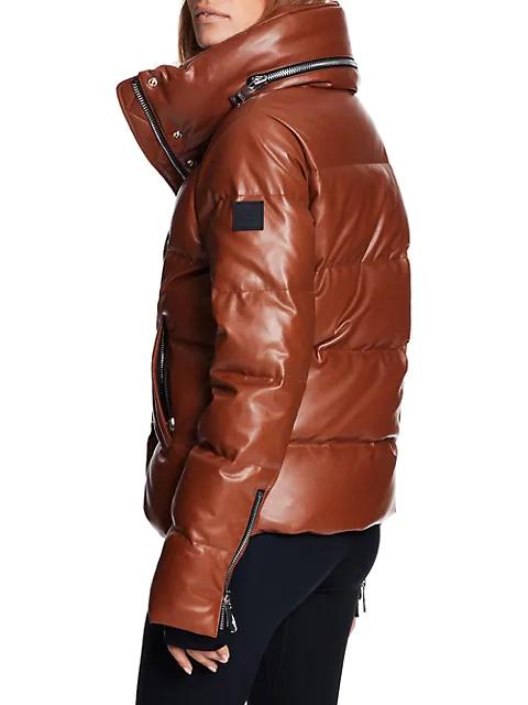 Isabel Vegan Leather Down Puffer Jacket商品第5张图片规格展示