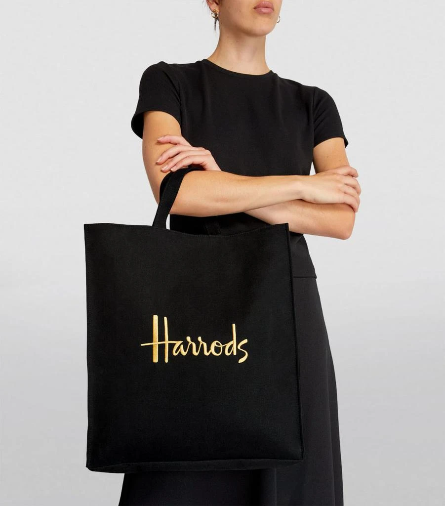 商品Harrods|Large Recycled Cotton Harrods Shopper Bag,价格¥419,第4张图片详细描述