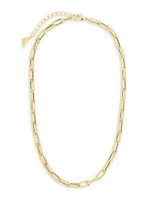 商品Sterling Forever|Sarah 14K Goldplated Paperclip Necklace,价格¥194,第1张图片