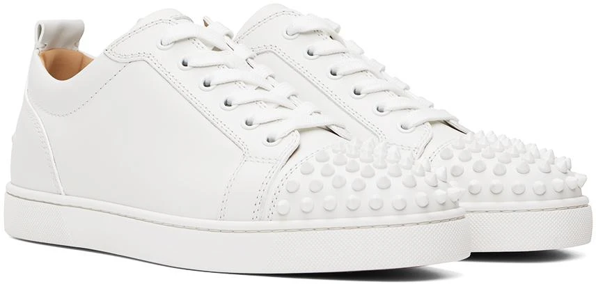 商品Christian Louboutin|White Louis Junior Spikes Sneakers,价格¥7500,第4张图片详细描述