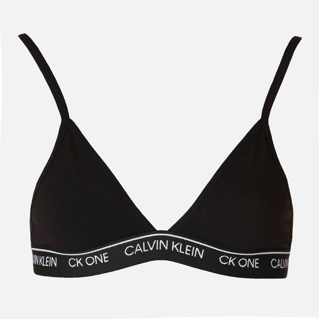 商品Calvin Klein|Calvin Klein Women's Unlined Triangle Bra - Black,价格¥265,第1张图片