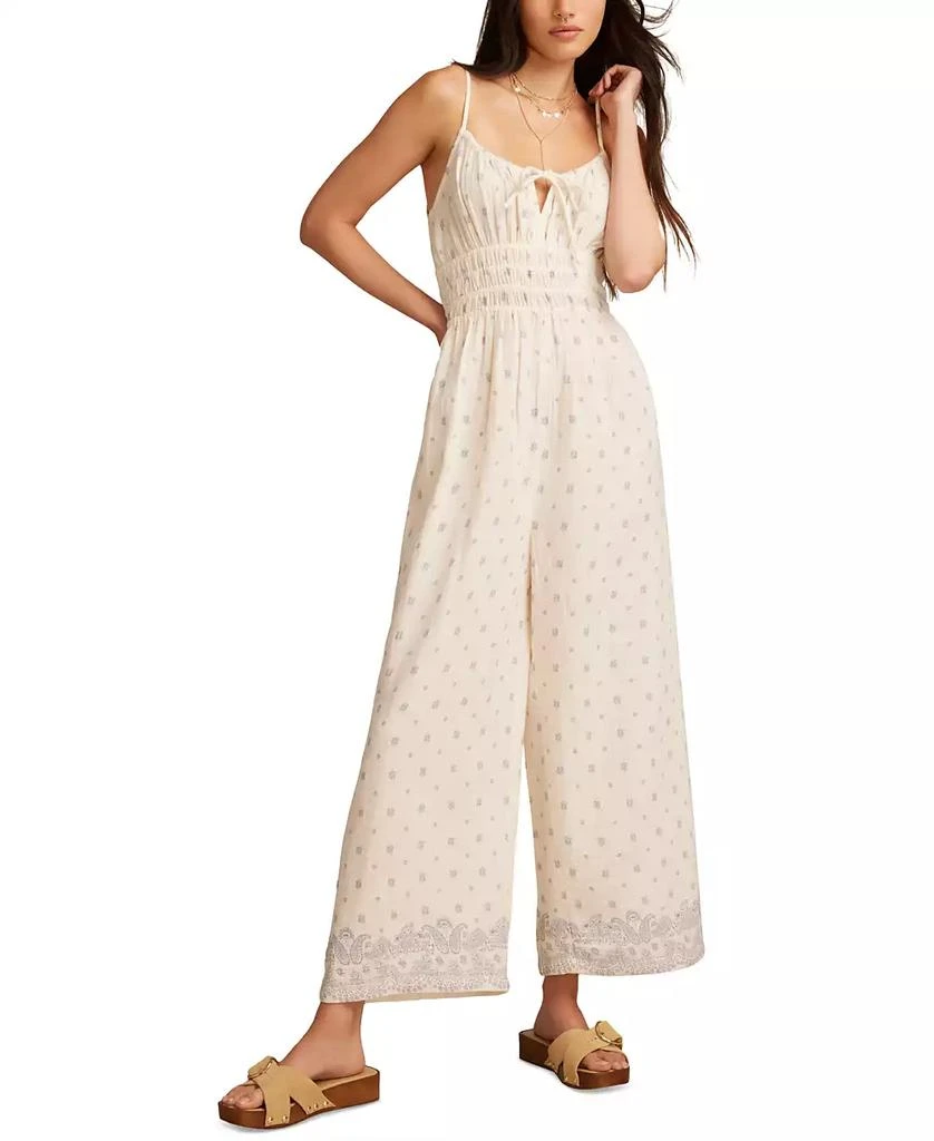 商品Lucky Brand|Women's Cotton Printed Gauzy Jumpsuit,价格¥292,第1张图片