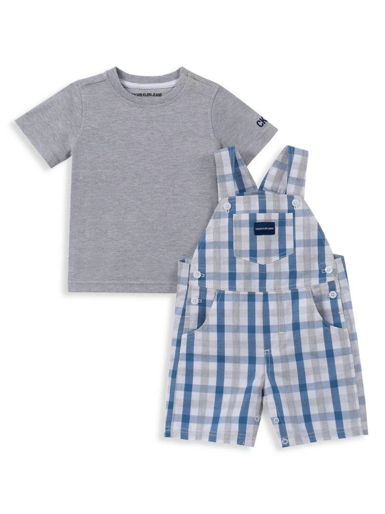 商品Calvin Klein|Baby Boy's 2-Piece Tee &amp; Shortalls Set,价格¥92,第1张图片