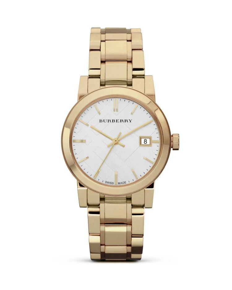 商品Burberry|Gold Stainless Steel Watch, 34mm,价格¥3122,第1张图片