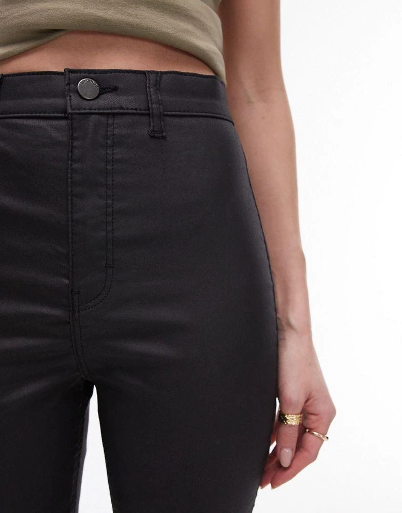 商品Topshop|Topshop high rise Joni jeans in coated black,价格¥271,第3张图片详细描述