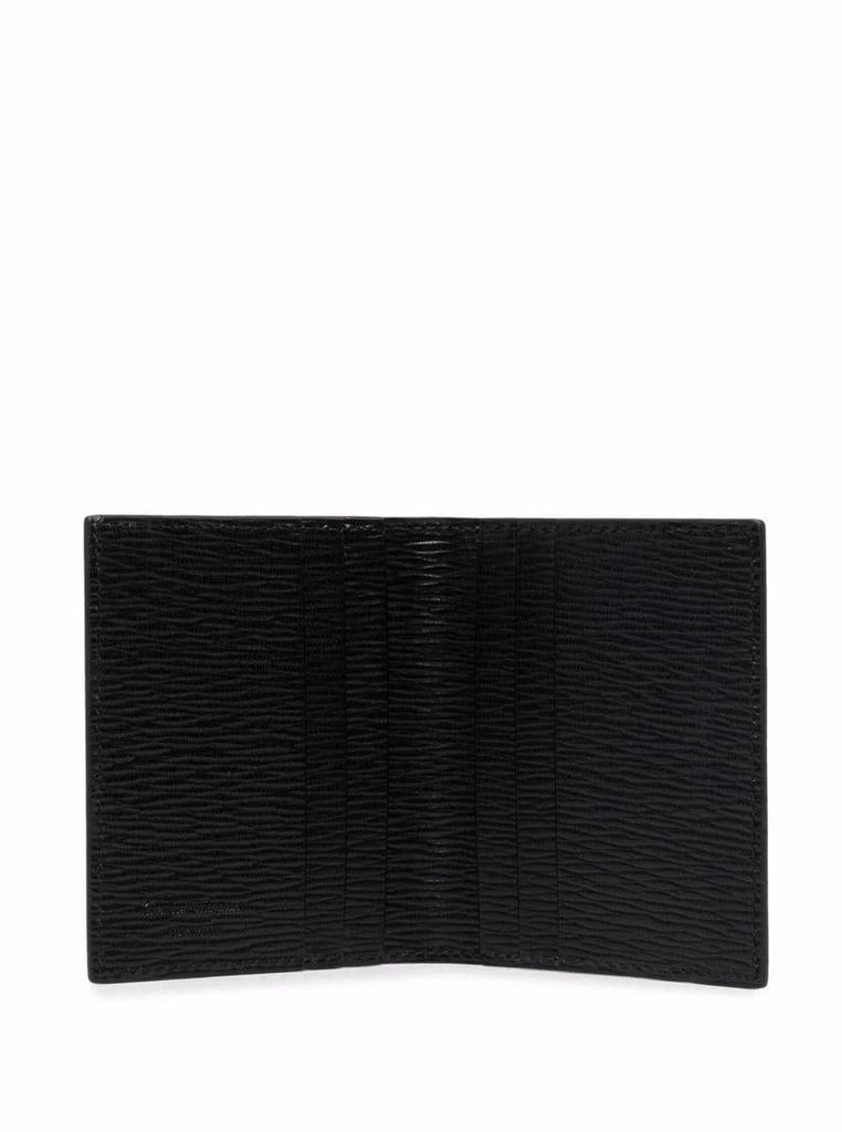 商品Salvatore Ferragamo|Black Cardholder With Gold-Tone Gancini Logo In Calf Leather Man in Black,价格¥1288,第3张图片详细描述