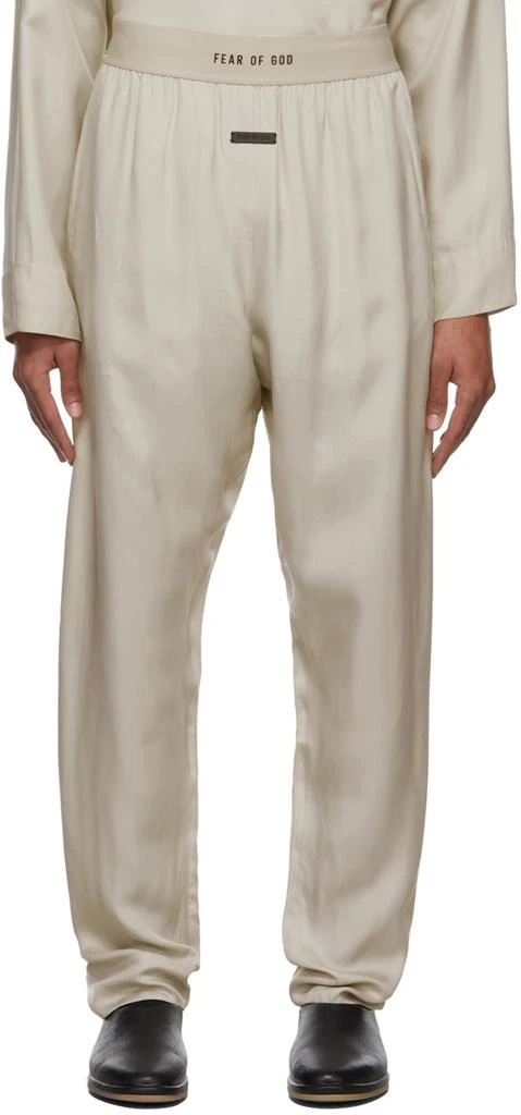 商品Fear of god|Beige Silk Lounge Pants,价格¥2707,第1张图片