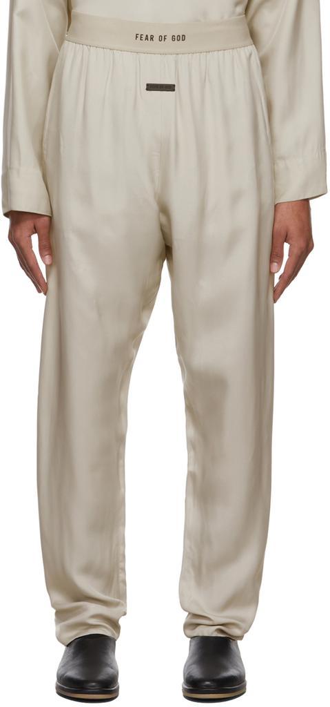 商品Fear of god|Beige Silk Lounge Pants,价格¥2605,第1张图片