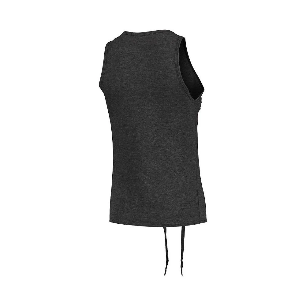 商品Majestic|Women's Threads Black San Francisco Giants Scoop Neck Racerback Side Tie Tri-Blend Tank Top,价格¥223,第4张图片详细描述
