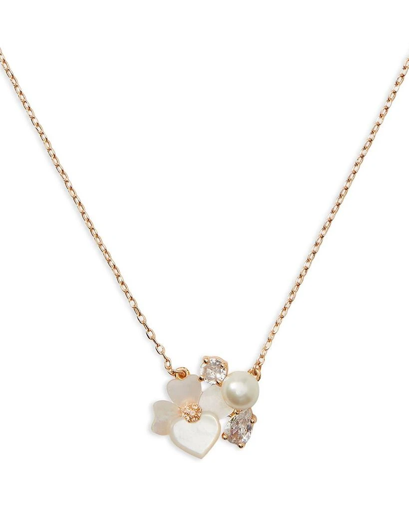 Precious Pansy Cluster Pendant Necklace, 17"-20" 商品