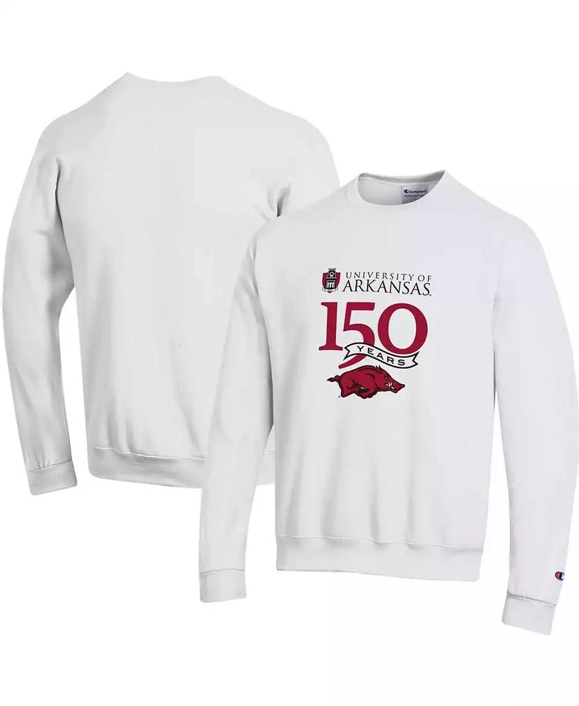 商品CHAMPION|Men's White Arkansas Razorbacks 150th Anniversary Pullover Sweatshirt,价格¥247,第1张图片