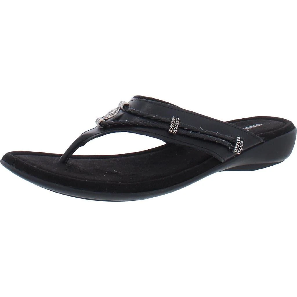 商品Minnetonka|Minnetonka Womens Sliverthorne Canvas Thong Flat Sandals,价格¥115,第2张图片详细描述