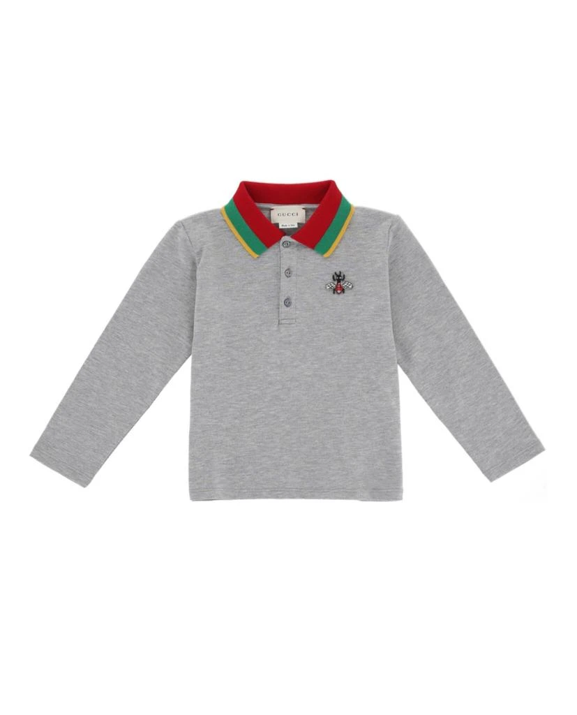 商品Gucci|Kids Embroidered Long Sleeve Polo,价格¥526,第1张图片