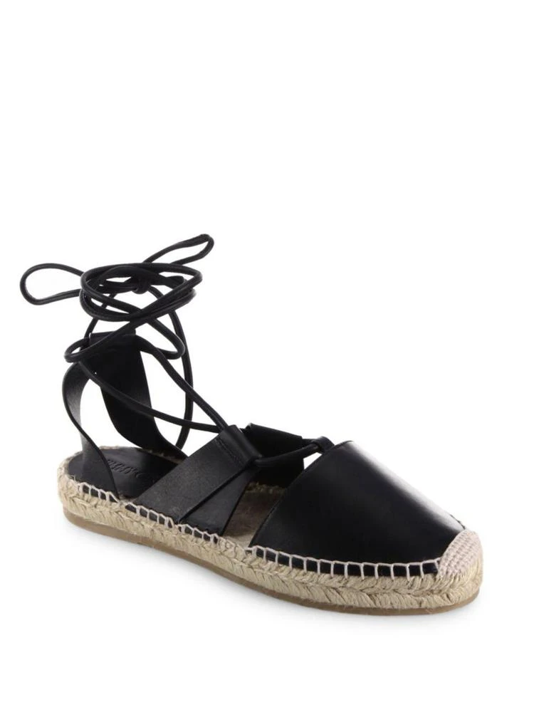 商品Jimmy Choo|Darby Vac Leather Lace-Up Espadrilles,价格¥1424,第1张图片