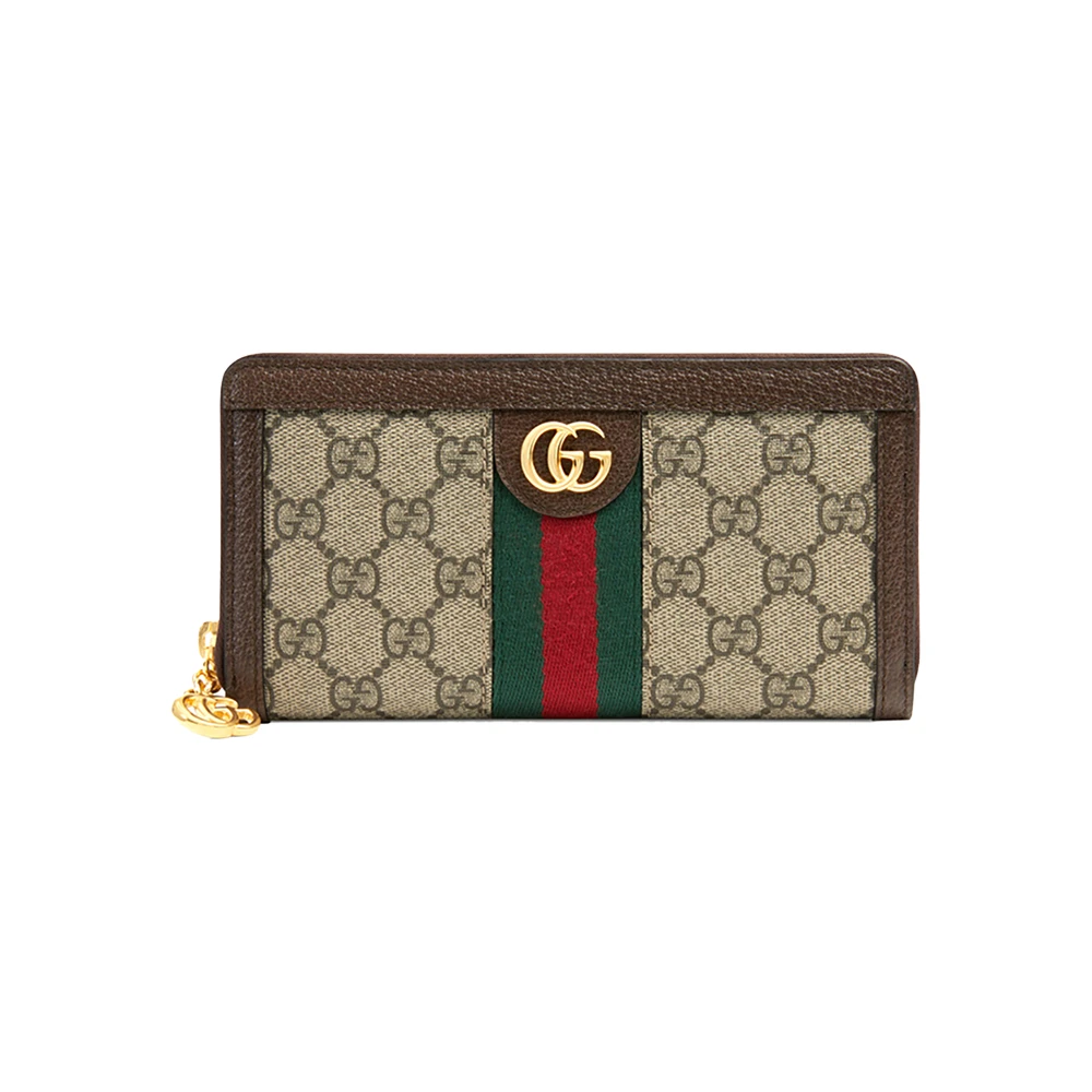 商品Gucci|GUCCI 古驰 女士乌木配多色帆布小牛皮手拿包零钱包 523154-96IWG-8745,价格¥4963,第1张图片