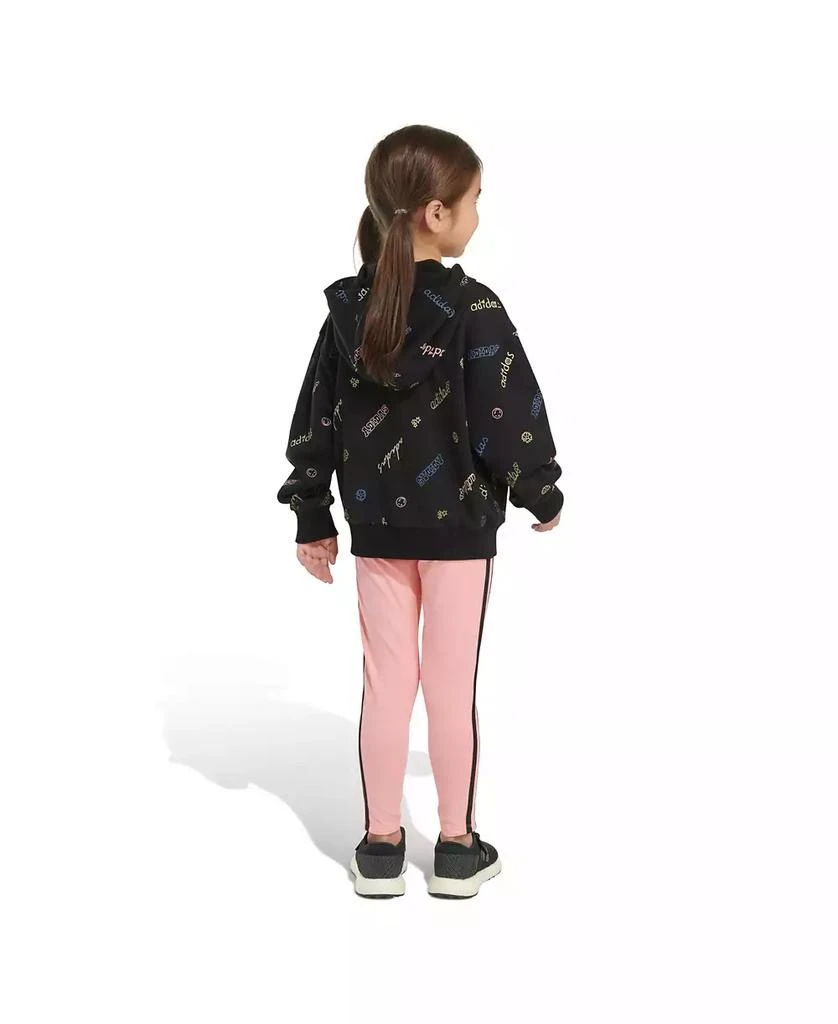 商品Adidas|Little & Toddler Girls Long Sleeve Printed French Terry Pullover Legging, 2-Piece Set,价格¥237,第4张图片详细描述