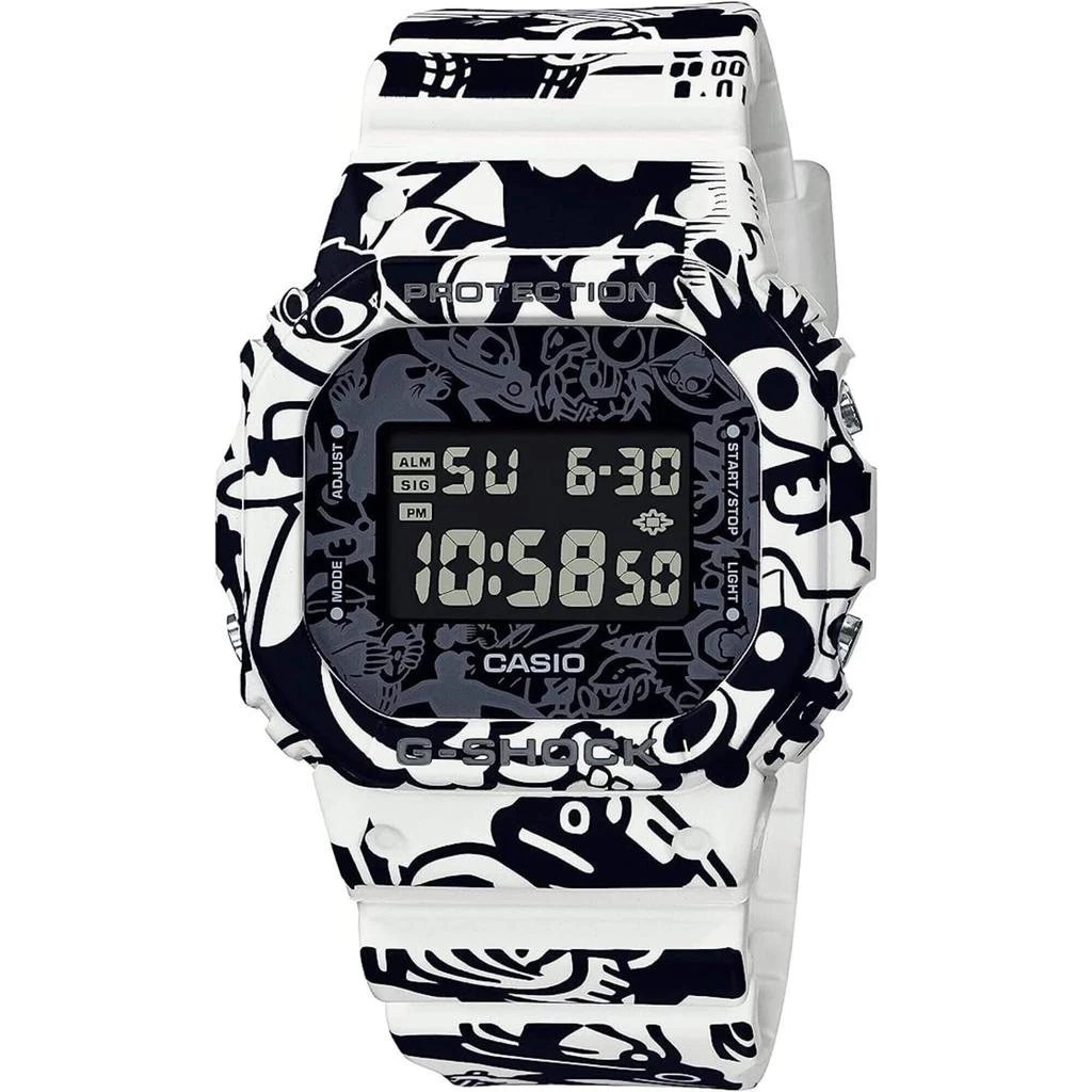 商品Casio|Casio Men's Digital Watch - G-Shock G-Universe Black and White Strap | DW-5600GU-7CR,价格¥750,第1张图片