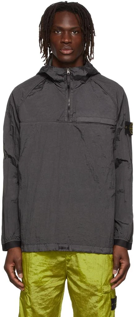 商品Stone Island|Black Nylon Jacket,价格¥2848,第1张图片