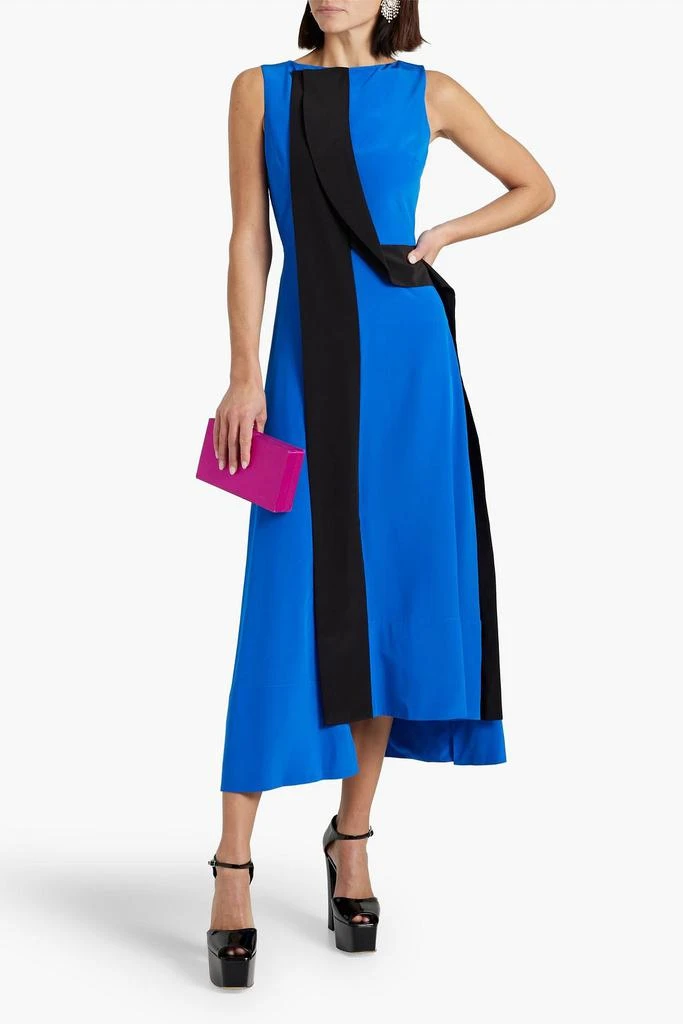 商品ROKSANDA|Draped two-tone silk crepe de chine midi dress,价格¥7267,第2张图片详细描述