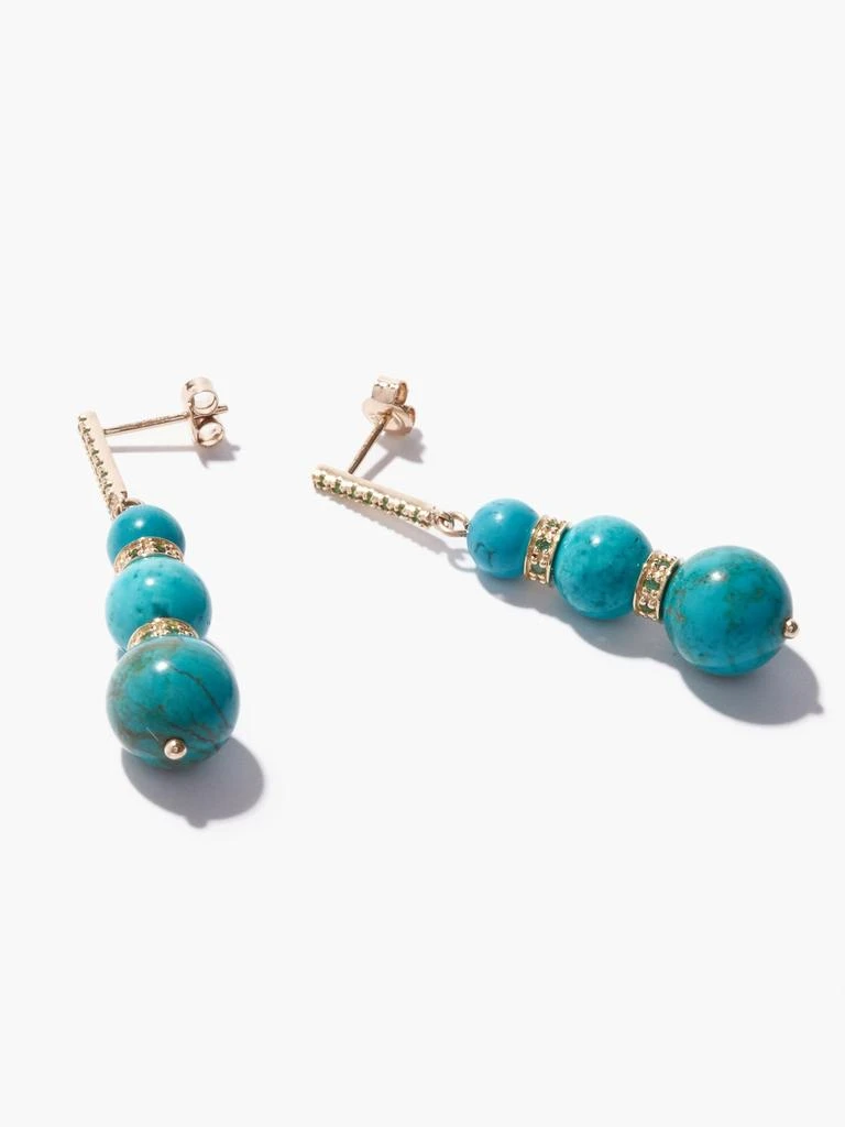 商品MATEO|Emerald, turquoise & 14kt gold earrings,价格¥25347,第4张图片详细描述