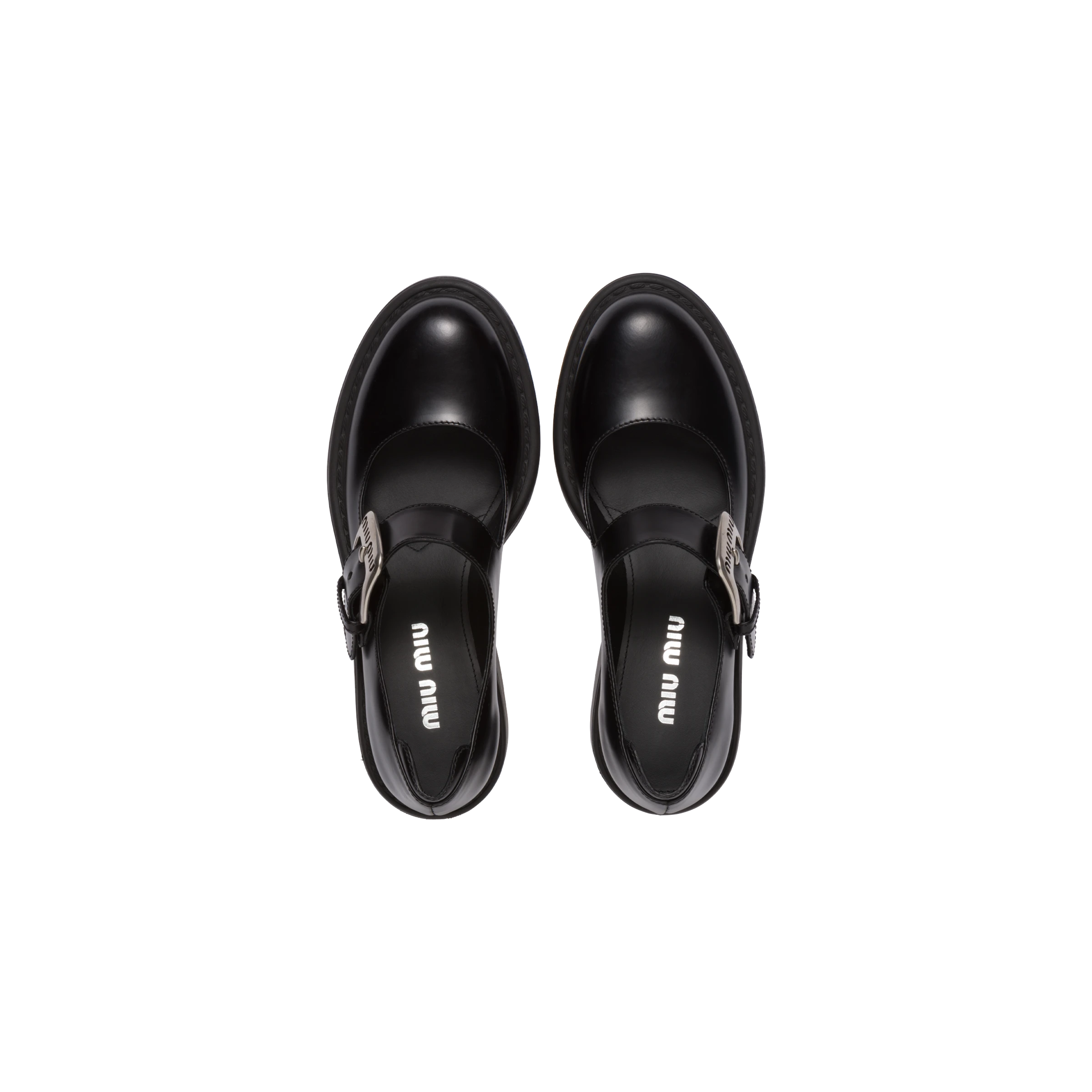 【预售】 缪缪 25春夏 女士 厚底鞋 Ballerines en cuir 5F786D_B4L_F0002_F_DX55  商品