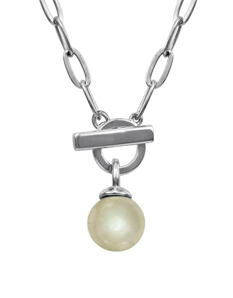 商品Majorica|12MM White Organic Man-Made Pearl Toggle Necklace,价格¥1162,第1张图片