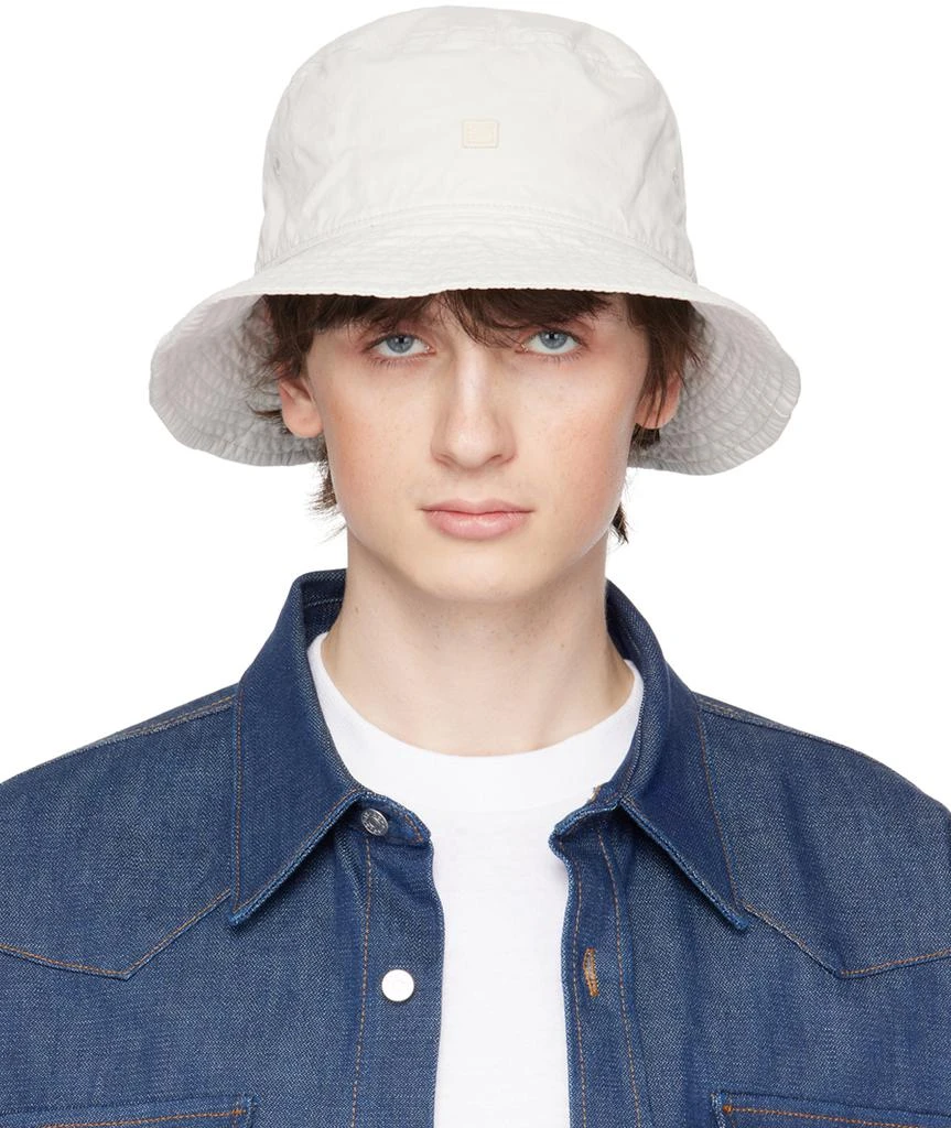 商品Acne Studios|Gray Embroidered Bucket Hat,价格¥500,第1张图片