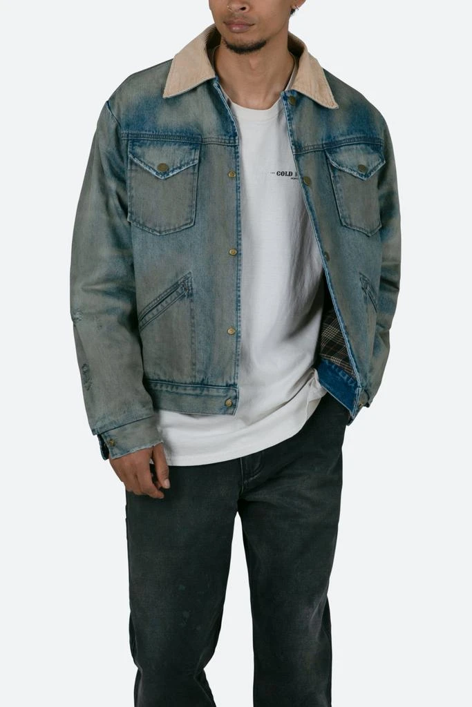 商品MNML|Corduroy Denim Trucker - Blue,价格¥376,第2张图片详细描述