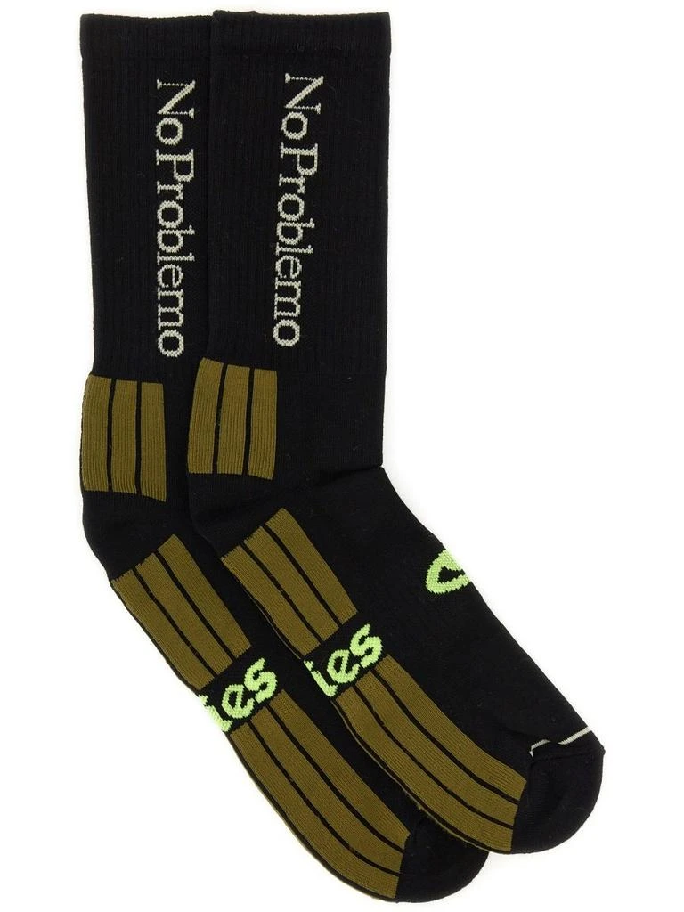 商品Aries|Aries No Problemo Intarsia Socks,价格¥104,第1张图片