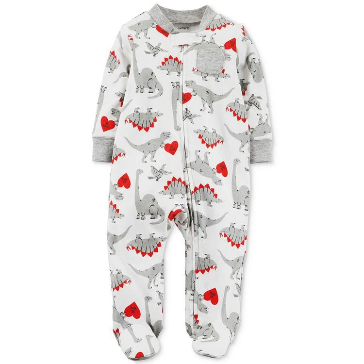 商品Carter's|Dino-Print Cotton Footed Coverall, Baby Boys,价格¥43,第1张图片