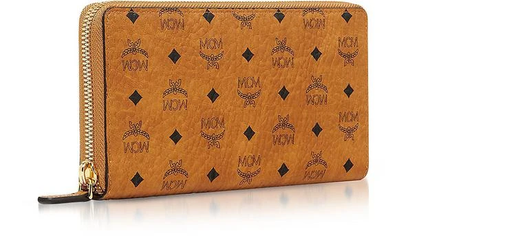 商品MCM|MCM Cognac Visetos Original Large Zip Around Wallet,价格¥3272,第2张图片详细描述