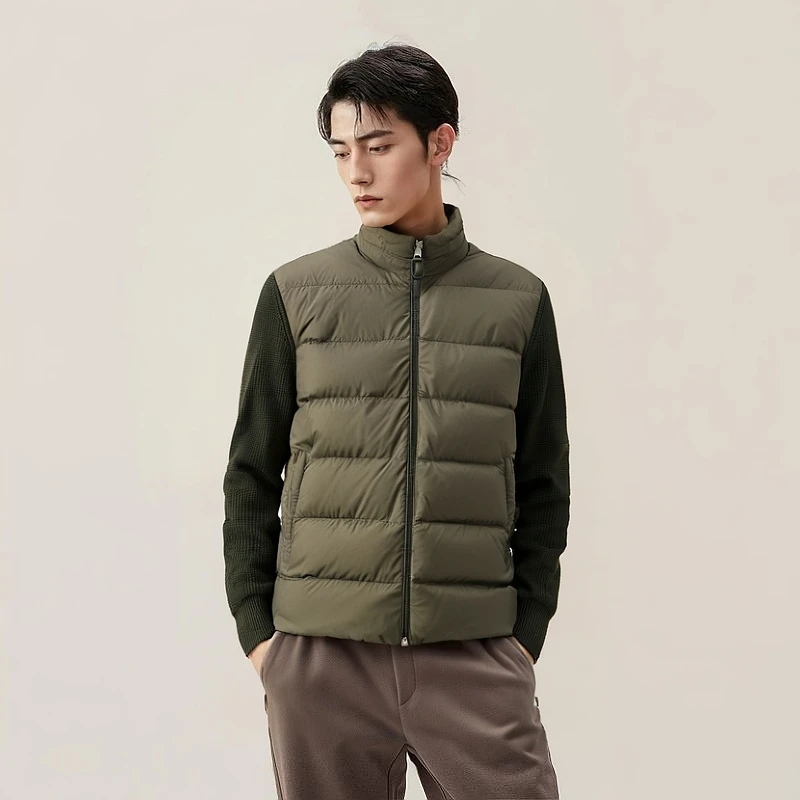 商品[国内直发] Moncler|盟可睐 徽标拼接开衫长袖毛衣 男款 深绿色,价格¥9360,第3张图片详细描述