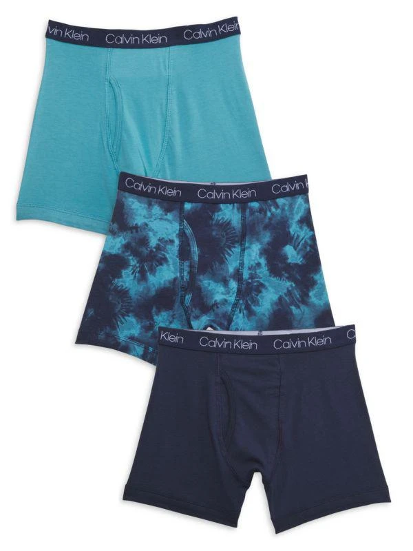 商品Calvin Klein|Boy's 3-Pack Boxer Briefs,价格¥123,第1张图片