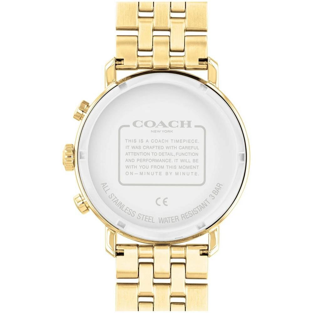 商品Coach|Men's Harrison Gold-Tone Bracelet Watch 42mm,价格¥1465,第3张图片详细描述