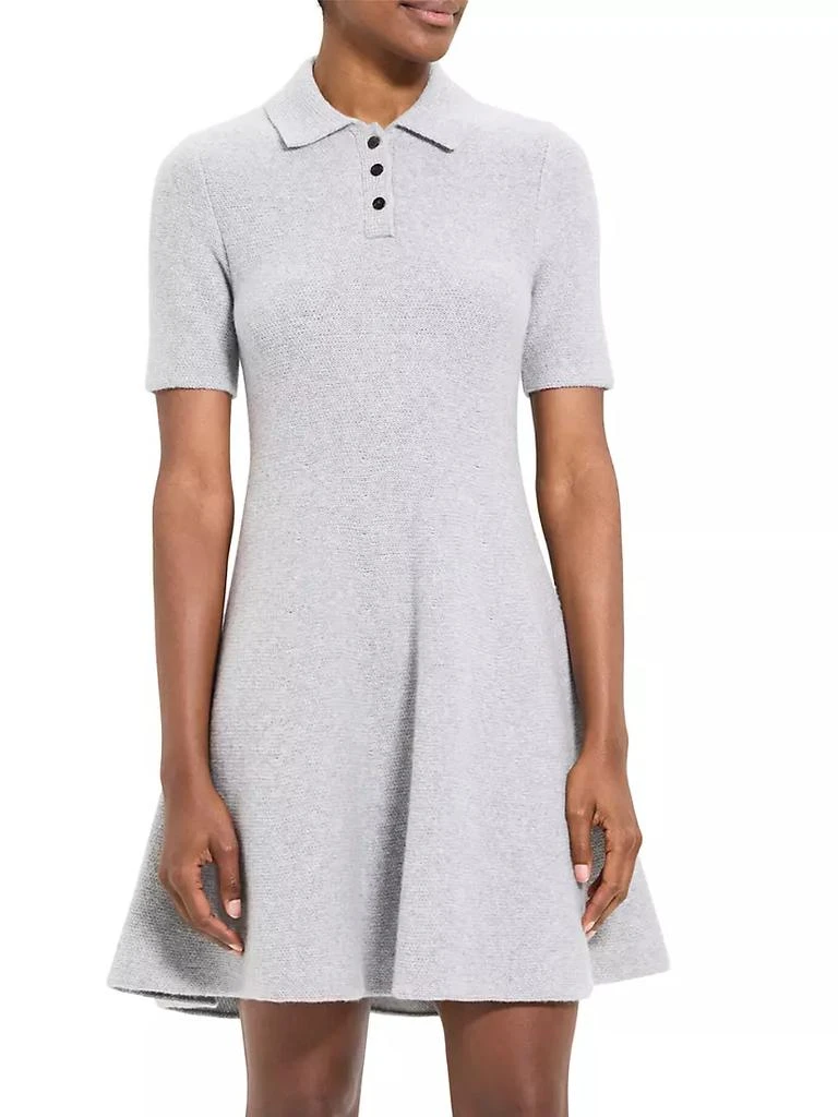 商品Theory|Felted Wool & Cashmere Polo Dress,价格¥3642,第3张图片详细描述