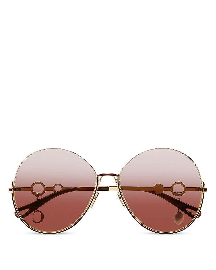 商品Chloé|Women's Round Sunglasses, 61mm,价格¥4433,第3张图片详细描述