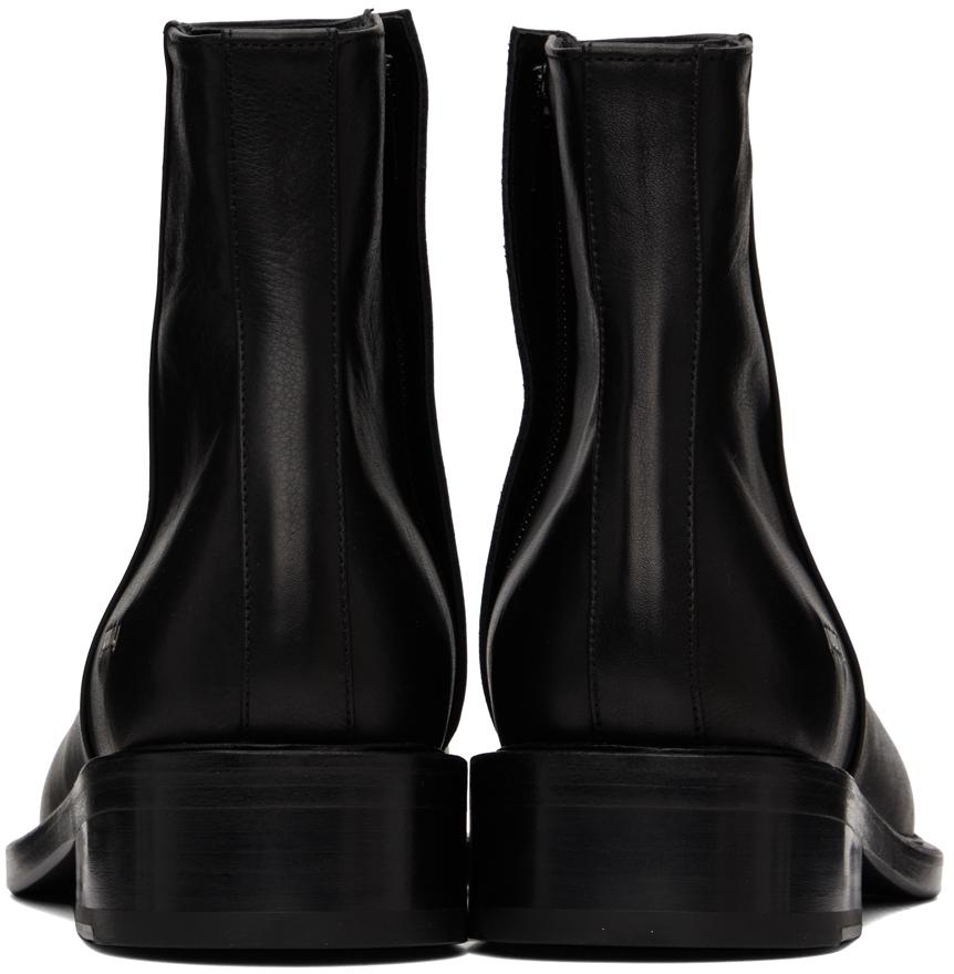 Black Leather Chelsea Boots商品第2张图片规格展示