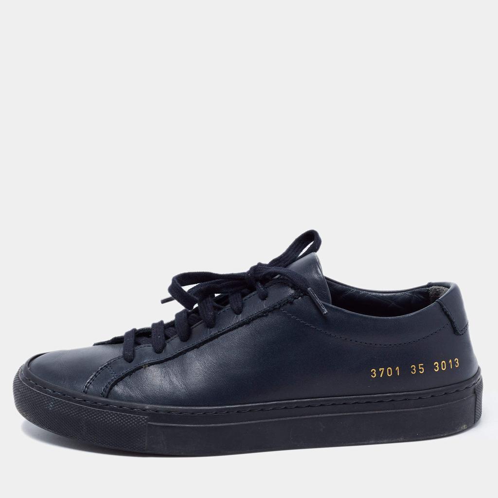 Common Projects Blue Leather Low Top Sneakers Size 35商品第1张图片规格展示