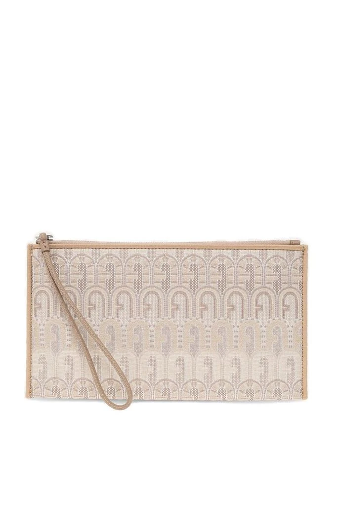 商品Furla|Furla Opportunity Logo Monogram Zipped Clutch Bag,价格¥529,第1张图片